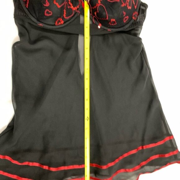 TRUFFLES Baby Doll Black with Red Hearts Size Med - Picture 4 of 5